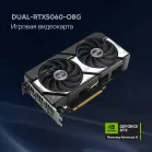 Видеокарта Asus PCI-E 5.0 DUAL-RTX5060-O8G NVIDIA GeForce RTX 5060 8Gb 128bit GDDR7 2535/28000 HDMIx1 DPx3 HDCP Ret