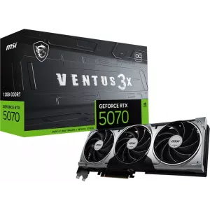  MSI PCIE 50 RTX 5070 12G VENTUS 3X OC NVIDIA GeForce RTX 5070 12Gb 192bit GDDR7 254228000 HDMIx1 DPx3 HDCP Ret