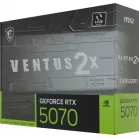 Видеокарта MSI PCI-E 5.0 RTX 5070 12G VENTUS 2X NVIDIA GeForce RTX 5070 12Gb 192bit GDDR7 2512/28000 HDMIx1 DPx3 HDCP Ret