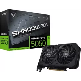 Видеокарта MSI PCI-E 5.0 RTX 5050 8G SHADOW 2X OC NVIDIA GeForce RTX 5050 8Gb 128bit GDDR6 2602/20000 HDMIx1 DPx3 HDCP Ret