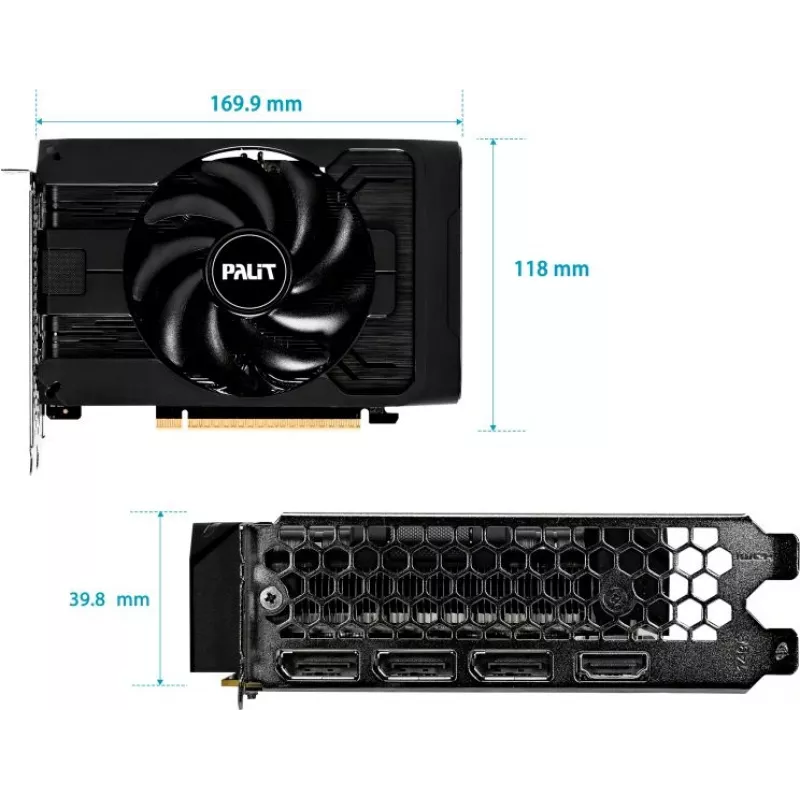 Видеокарта Palit PCI-E 5.0 PA-RTX5050 STORMX OC NVIDIA GeForce RTX 5050 8Gb 128bit GDDR6 2317/20000 HDMIx1 DPx3 HDCP Ret