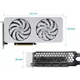 Видеокарта Palit PCI-E 5.0 PA-RTX5060TI WHITE OC NVIDIA GeForce RTX 5060TI 16Gb 128bit GDDR7 2407/28000 HDMIx1 DPx3 HDCP Ret