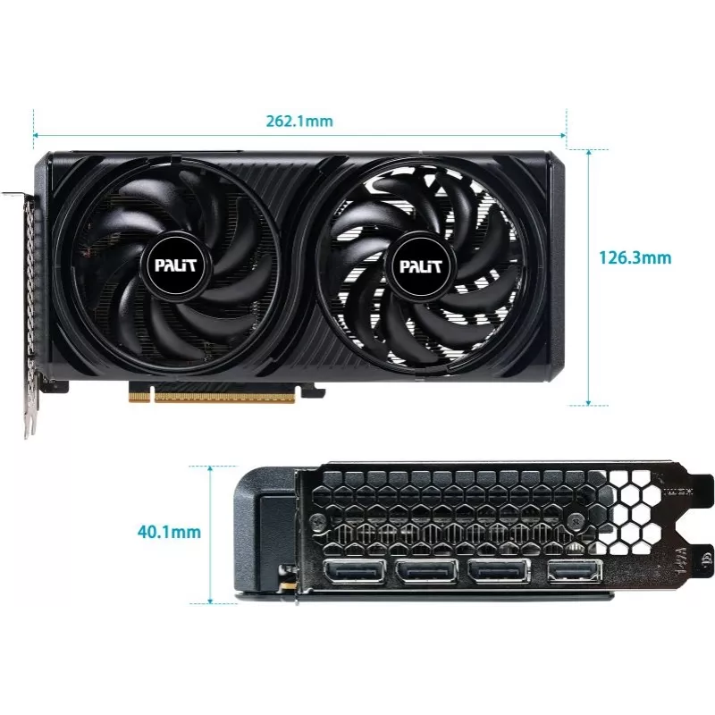 Видеокарта Palit PCI-E 5.0 PA-RTX5060 INFINITY 2 OC NVIDIA GeForce RTX 5060 8Gb 128bit GDDR7 2280/28000 HDMIx1 DPx3 HDCP Ret