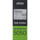 Видеокарта MSI PCI-E 5.0 RTX 5050 8G GAMING NVIDIA GeForce RTX 5050 8Gb 128bit GDDR6 2572/20000 HDMIx1 DPx3 HDCP Ret