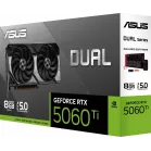 Видеокарта Asus PCI-E 5.0 DUAL-RTX5060TI-8G NVIDIA GeForce RTX 5060TI 8Gb 128bit GDDR7 2572/28000 HDMIx1 DPx3 HDCP Ret