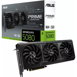 Видеокарта Asus PCI-E 5.0 PRIME-RTX5080-16G NVIDIA GeForce RTX 5080 16Gb 256bit GDDR7 2617/30000 HDMIx1 DPx3 HDCP Ret