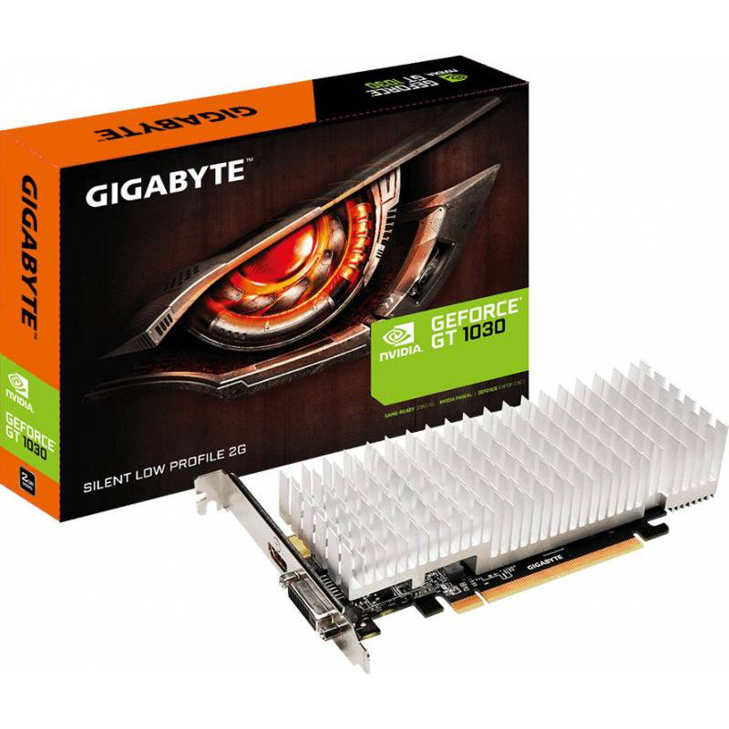 Видеокарта Gigabyte PCI-E GV-N1030SL-2GL NVIDIA GeForce GT 1030 2048Mb 64 GDDR5 1227/6008 HDMIx1 HDCP Ret low profile