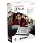 Накопитель SSD Kingston USB 3.2 2Tb SXS2000/2000G XS2000 1.8" серый