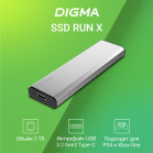 Накопитель SSD Digma USB 3.2 2Tb DGSR8002T1MSR RUN X 1.8