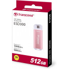Накопитель SSD Transcend USB-C 512GB TS512GESD300P ESD300 розовый