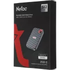 Накопитель SSD Netac USB-C 512GB NT01ZX20II-512-32BK ZX20 II черный