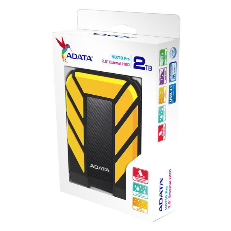 Жесткий диск A-Data USB 3.1 2Tb AHD710P-2TU31-CYL HD710Pro DashDrive Durable 2.5
