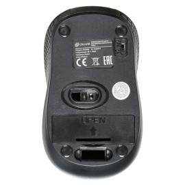 Мышь Оклик 645MW черный оптическая (1600dpi) беспроводная USB для ноутбука (4but)