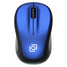 Мышь Оклик 665MW черный/синий оптическая (1600dpi) беспроводная USB для ноутбука (4but)