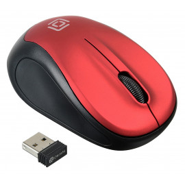 Мышь Оклик 665MW черный/красный оптическая (1000dpi) беспроводная USB для ноутбука (4but)