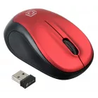Мышь Оклик 665MW черный/красный оптическая (1600dpi) беспроводная USB для ноутбука (3but)