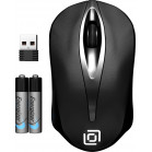 Мышь Оклик 675MW черный оптическая (1200dpi) беспроводная USB для ноутбука (3but)