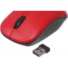 Мышь Оклик 525MW черный/красный оптическая 1000dpi беспров. USB для ноутбука 3but (1090720)