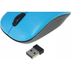 Мышь Оклик 525MW черный/голубой оптическая 1000dpi беспров. USB для ноутбука 3but (1090724)