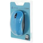 Мышь Оклик 525MW черный/голубой оптическая 1000dpi беспров. USB для ноутбука 3but (1090724)