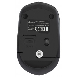 Мышь Оклик 565MW glossy черный/серебристый оптическая (1600dpi) беспроводная USB для ноутбука (4but)