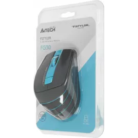 Мышь A4Tech Fstyler FG30 серый/синий оптическая 2000dpi беспров. USB 6but (FG30 BLUE)