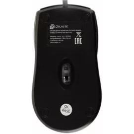 Мышь Оклик 185V2 черный оптическая (1200dpi) USB для ноутбука (3but)