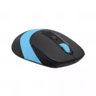 Мышь A4Tech Fstyler FG10S черный/синий оптическая (2000dpi) silent беспроводная USB для ноутбука (4but)