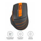 Мышь A4Tech Fstyler FG30S серый/оранжевый оптическая (2000dpi) silent беспроводная USB (6but)