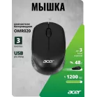 Мышь Acer OMR020 черный оптическая 1200dpi беспров. USB для ноутбука 3but (ZL.MCEEE.006)
