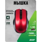 Мышь Acer OMR032 черный/красный оптическая 1600dpi беспров. USB 4but (ZL.MCEEE.009)