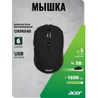 Мышь Acer OMR040 черный оптическая 1600dpi беспров. USB 6but (ZL.MCEEE.00A)