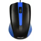 Мышь Acer OMW011 черный/синий оптическая (1200dpi) USB (3but)