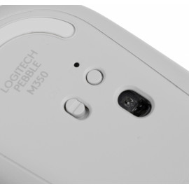 Мышь Logitech Pebble M350 белый оптическая (1000dpi) silent беспроводная BT/Radio USB для ноутбука (3but)