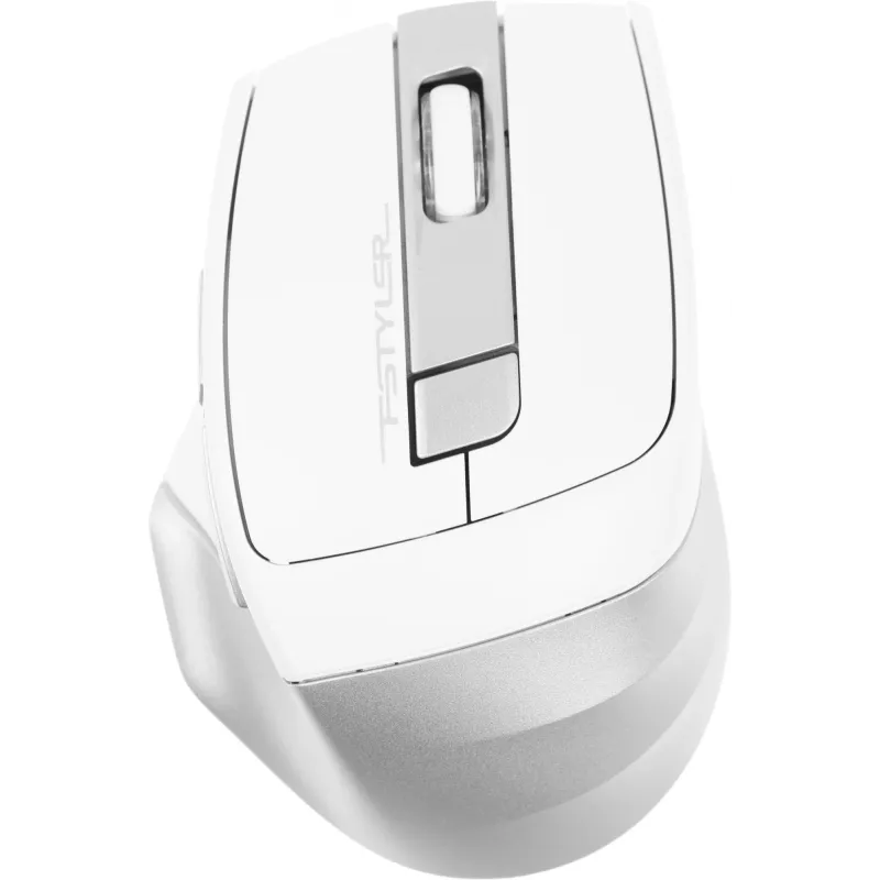 Мышь A4Tech Fstyler FB35 белый/серый оптическая (2000dpi) беспроводная BT/Radio USB для ноутбука (6but)