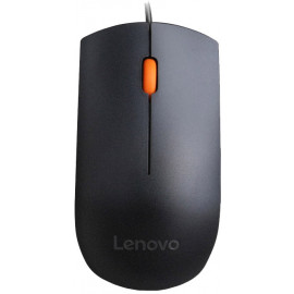 Мышь Lenovo 300 черный/оранжевый оптическая (1600dpi) USB для ноутбука (2but)
