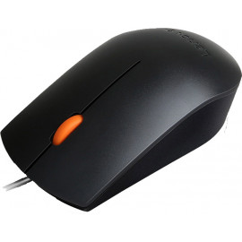 Мышь Lenovo 300 черный/оранжевый оптическая (1600dpi) USB для ноутбука (2but)