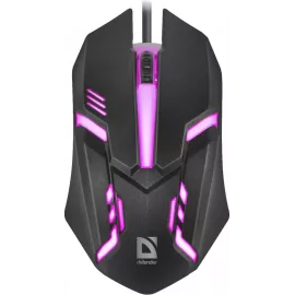 Мышь Defender Cyber MB-560L черный оптическая 1600dpi USB для ноутбука 2but (52560)