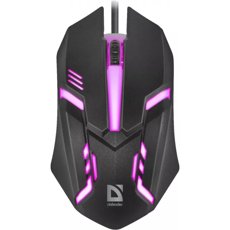 Мышь Defender Cyber MB-560L черный оптическая 1600dpi USB для ноутбука 2but (52560)