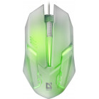 Мышь Defender Cyber MB-560L белый оптическая 1600dpi USB для ноутбука 2but (52561)