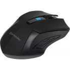 Мышь Defender Accura MM-275 черный/синий оптическая 1600dpi беспров. USB 5but (52275)