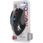 Мышь Defender Accura MM-275 черный/синий оптическая 1600dpi беспров. USB 5but (52275)