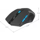 Мышь Defender Accura MM-275 черный/синий оптическая 1600dpi беспров. USB 5but (52275)