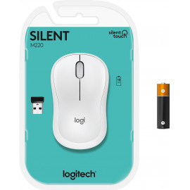 Мышь Logitech Silent M220-OFFWHITE белый оптическая (1000dpi) silent беспроводная USB для ноутбука (3but)