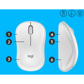 Мышь Logitech Silent M220-OFFWHITE белый оптическая (1000dpi) silent беспроводная USB для ноутбука (3but)