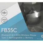 Мышь A4Tech Fstyler FB35C серый/черный оптическая (2000dpi) беспроводная BT/Radio USB (6but)
