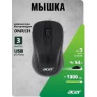 Мышь Acer OMR131 черный оптическая 1000dpi беспров. USB для ноутбука 3but (ZL.MCEEE.01E)