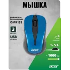 Мышь Acer OMR132 синий/черный оптическая 1000dpi беспров. USB для ноутбука 3but (ZL.MCEEE.01F)