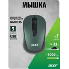 Мышь Acer OMR135 зеленый оптическая 1000dpi беспров. USB для ноутбука 3but (ZL.MCEEE.01I)
