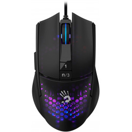 Мышь A4Tech Bloody L65 Max черный/фиолетовый оптическая (12000dpi) USB (6but)